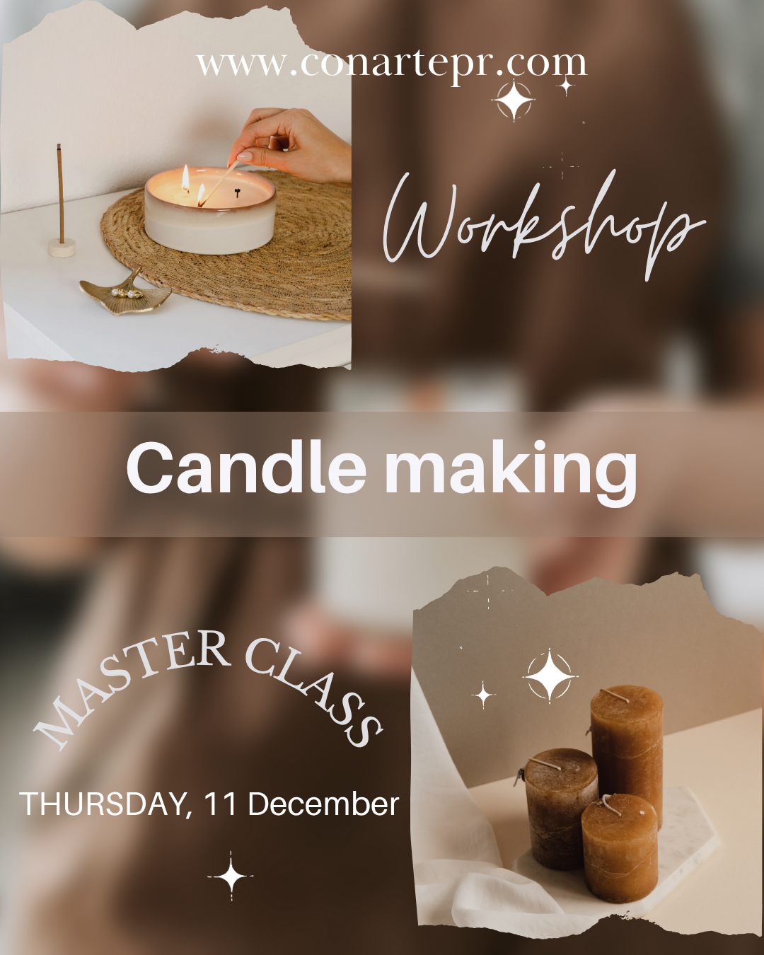 PRESENCIAL - MASTER CLASS Taller de Velas Artesanales