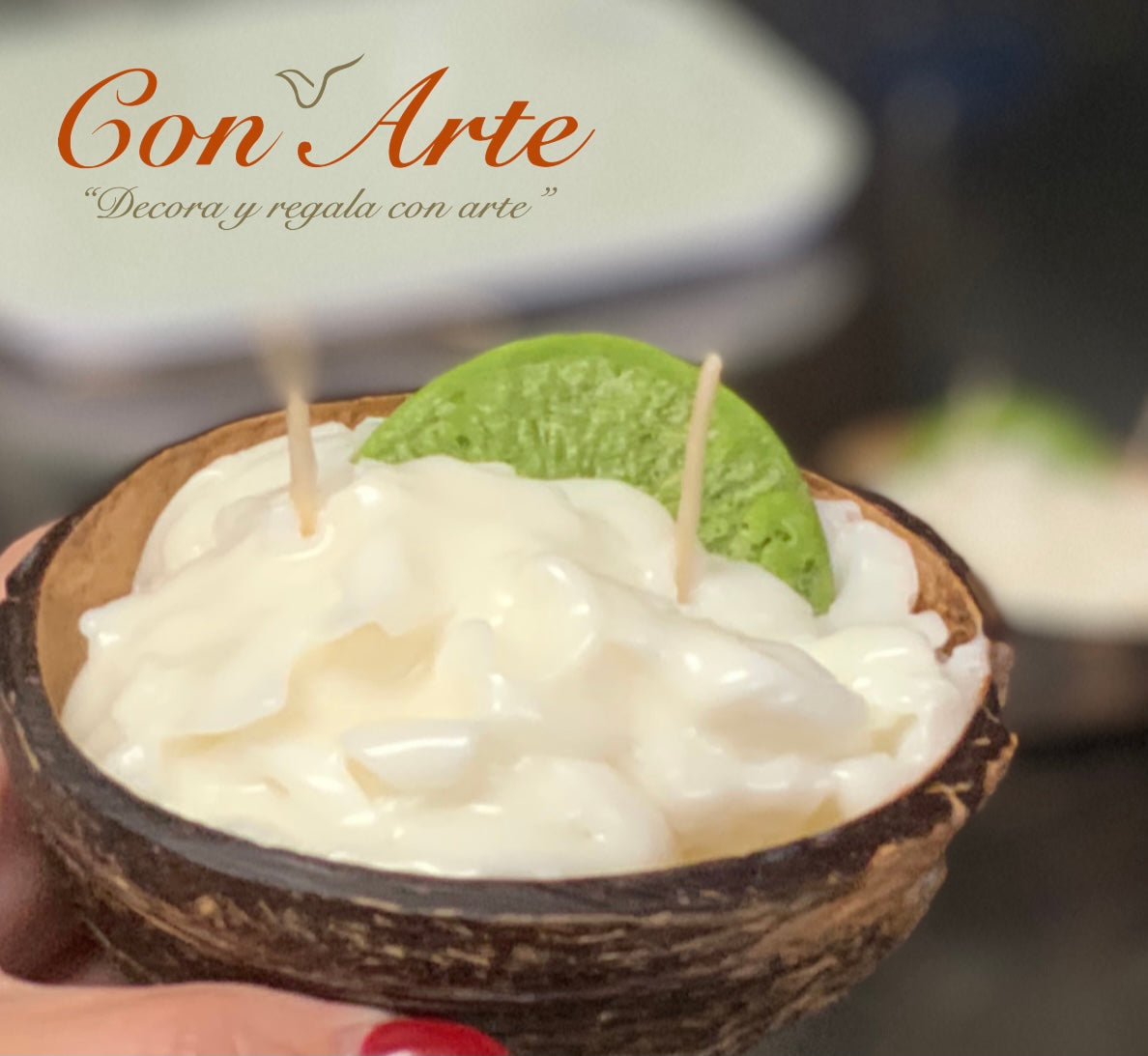 Lemon Explosion Coconut Shell Candles