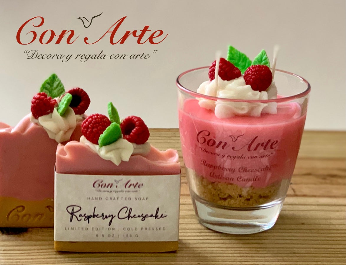Raspberry Cheescake Collection (Soap + Candle)