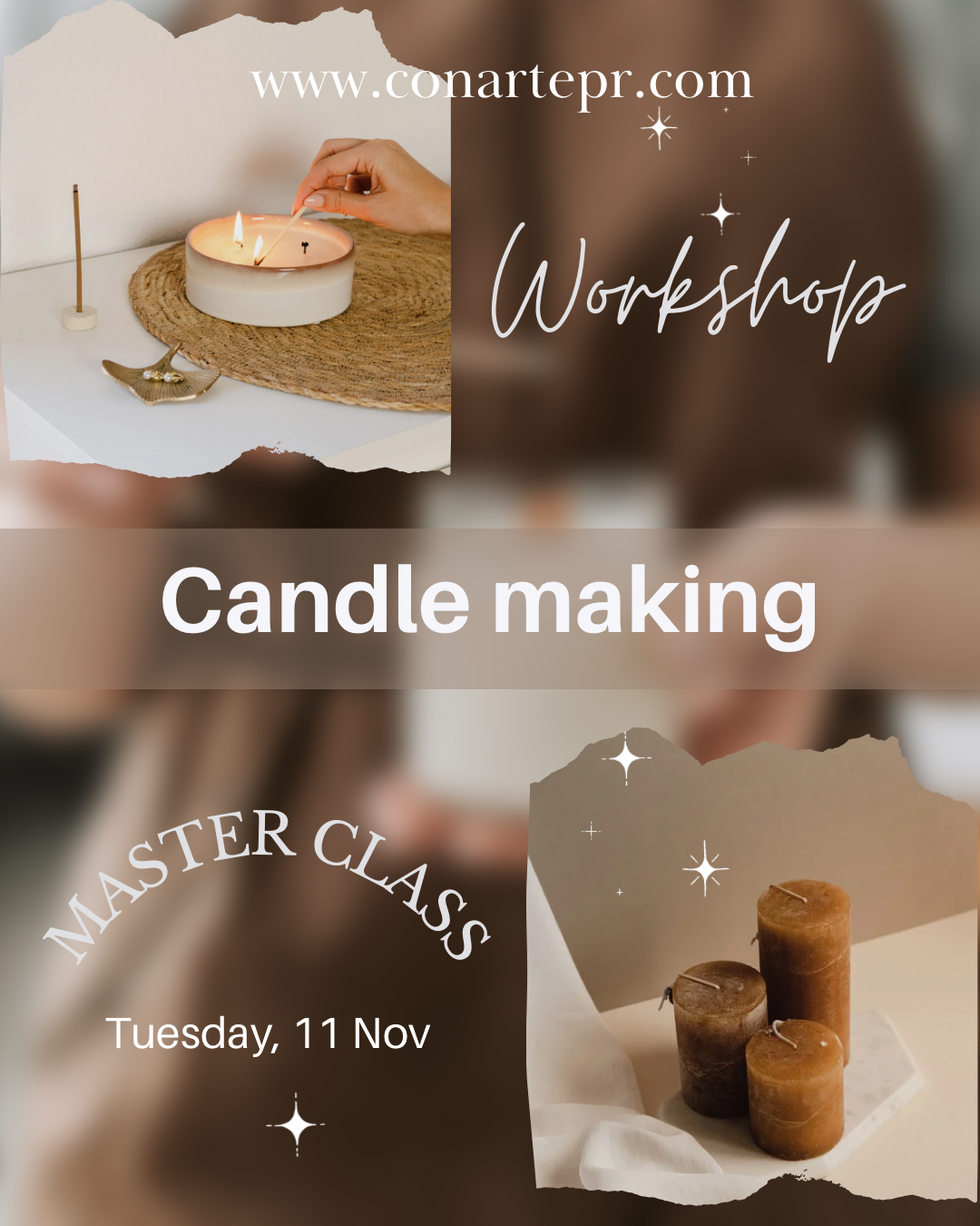 PRESENCIAL - MASTER CLASS Taller de Velas Artesanales